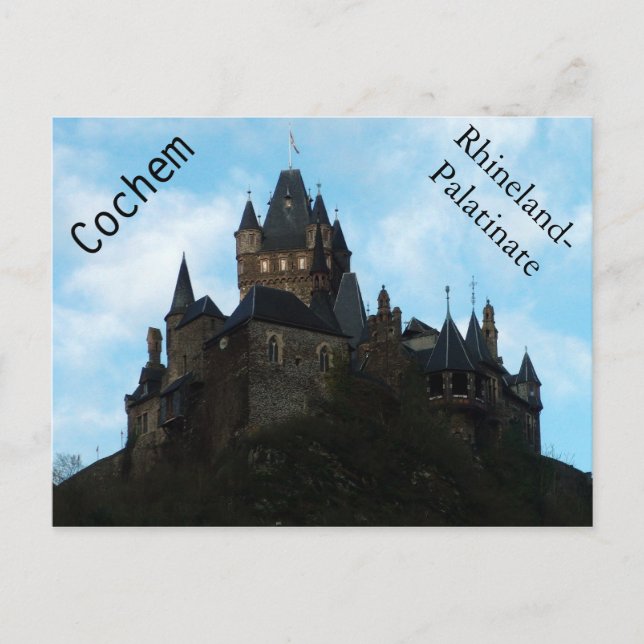 Postal Castillo de Cochem en Alemania (Anverso)