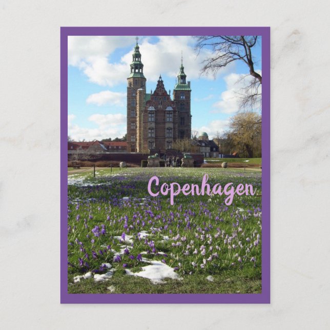 Postal Castillo de Copenhague (ranura Rosenborg) (Anverso)