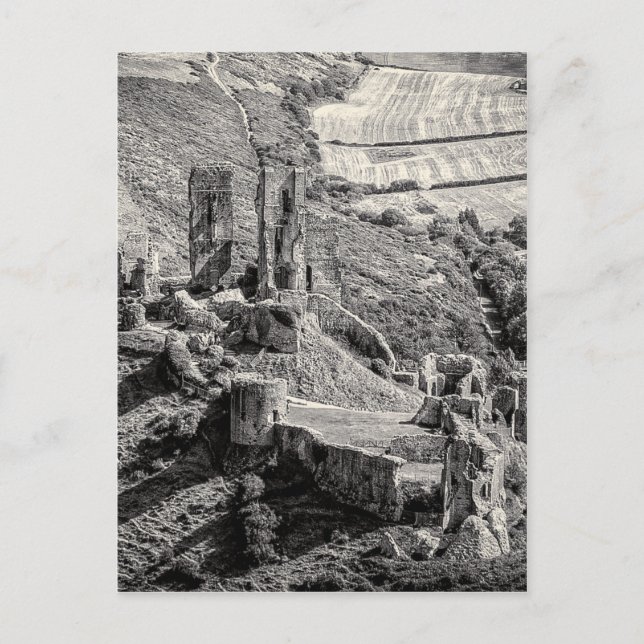 Postal Castillo de Corfe (Anverso)