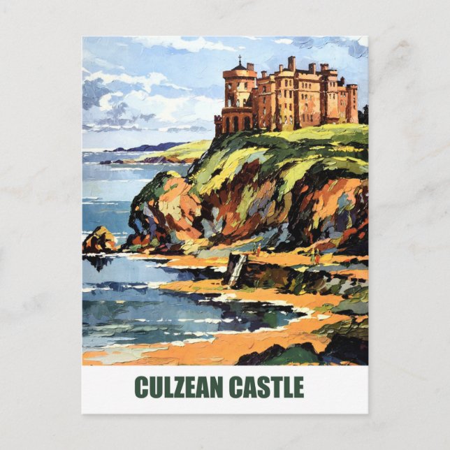 Postal Castillo de Culzean, Costa de Ayshire de Escocia (Anverso)