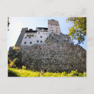 Postal Castillo de Drácula, Bran, mirando hacia arriba