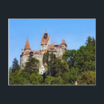 Postal Castillo de Drácula, Bran, Transilvania<br><div class="desc">Castillo de Bran, Transylvannia; alguna vez la casa del Rey Vlad Dracul, también conocido como Vlad el impaler. ¿Su nombre y ubicación fueron el punto de partida de la historia de Drácula escrita por Bram Stoker?</div>