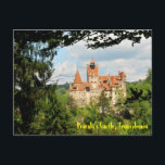 Postal Castillo de Drácula en Transilvania, Rumania<br><div class="desc">Castillo de Drácula en Transilvania,  Rumania</div>
