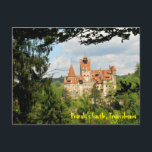Postal Castillo de Drácula en Transilvania, Rumania<br><div class="desc">Castillo de Drácula en Transilvania,  Rumania</div>