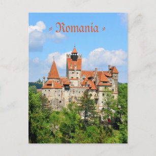 Postal Castillo de Drácula en Transilvania, Rumania