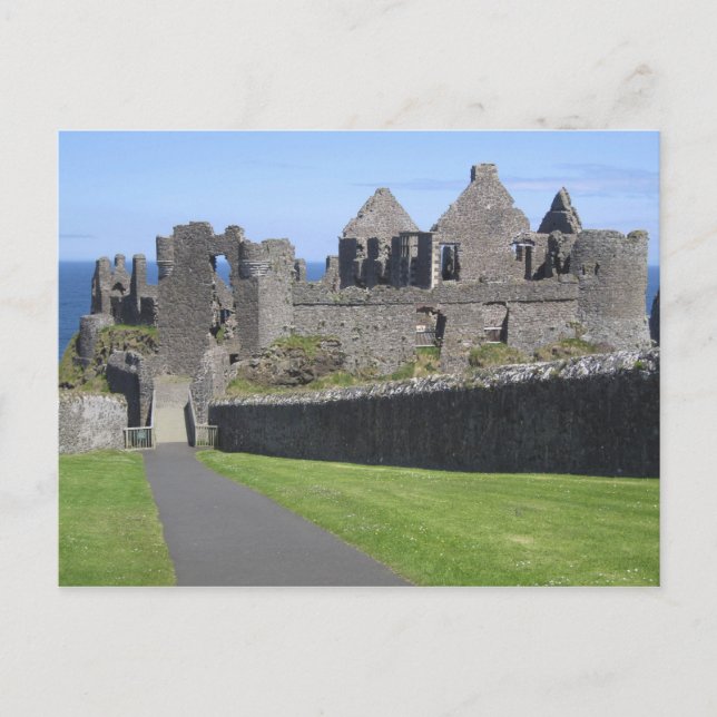 Postal Castillo de Dunluce cerca de Bushmills y Portrush, (Anverso)