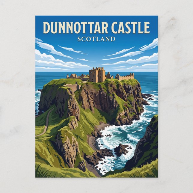 Postal Castillo de Dunnottar Escocia (Anverso)