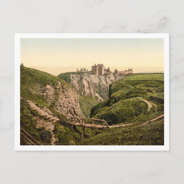 Postal Castillo de Dunottar, Stonehaven, Escocia (Anverso)