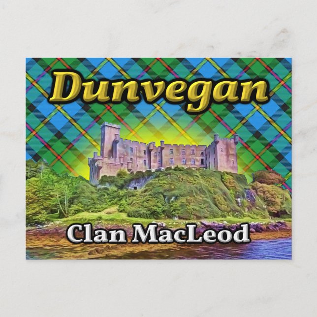 Postal Castillo de Dunvegan Clan MacLeod Isla de Skye Esc (Anverso)
