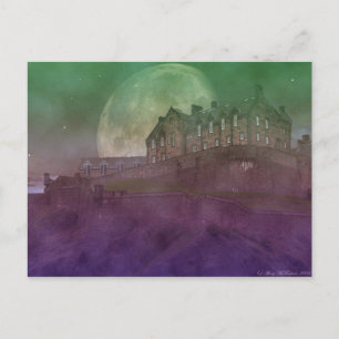 Postal Castillo de Edimburgo de noche