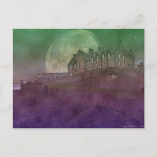 Postal Castillo de Edimburgo de noche