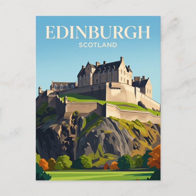Postal Castillo de Edimburgo Escocia (Anverso)