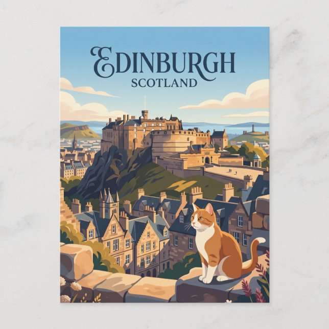 Postal Castillo de Edimburgo Escocia (Anverso)