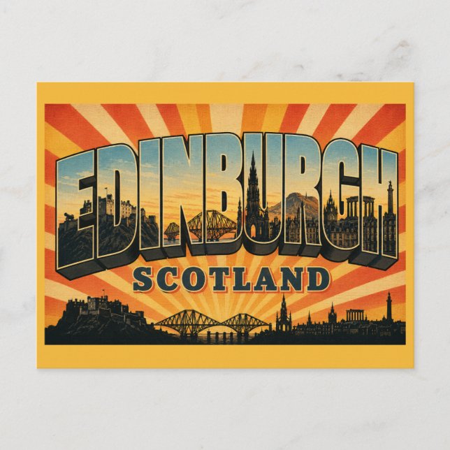 Postal Castillo de Edimburgo Escocia (Anverso)
