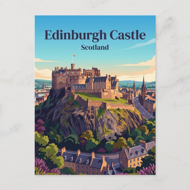Postal Castillo de Edimburgo Escocia (Anverso)
