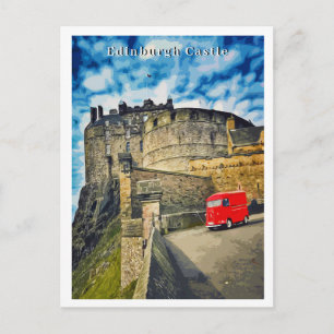 Postal Castillo de Edimburgo Escocia Estilo Retro