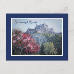 Postal Castillo de Edimburgo Escocia pintura de Pola.B.Al