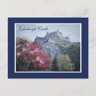 Postal Castillo de Edimburgo Escocia pintura de Pola.B.Al