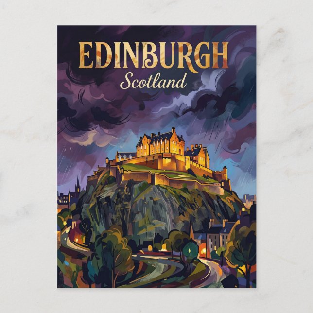 Postal Castillo de Edimburgo Reino Unido (Anverso)