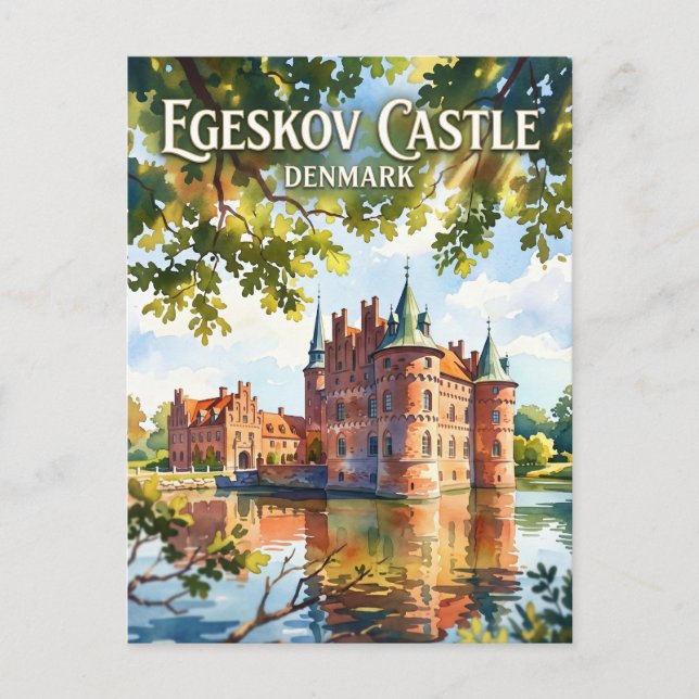 Postal Castillo de Egeskov Dinamarca (Anverso)