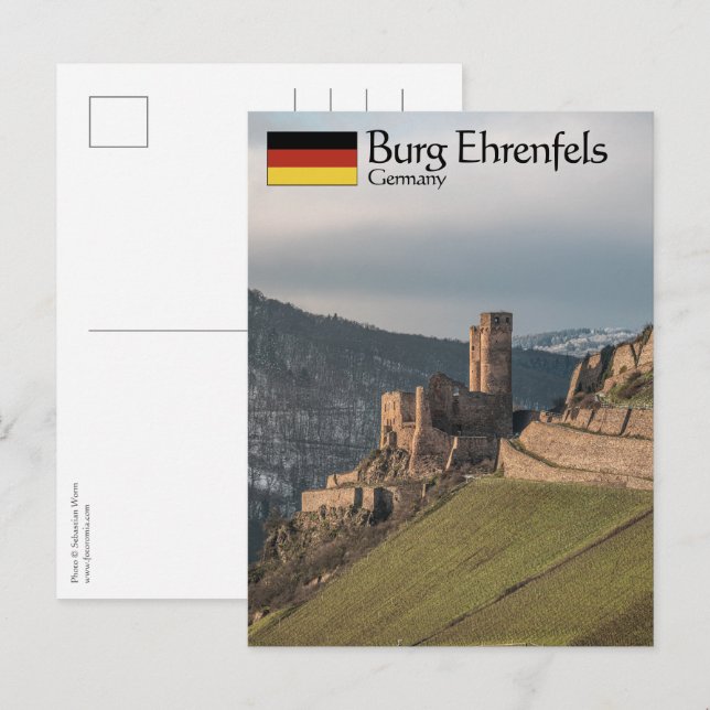 Postal Castillo de Ehrenfels Alemania (Anverso / Reverso)