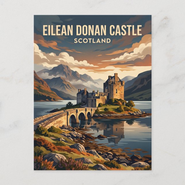 Postal Castillo de Eilean Donan Escocia (Anverso)