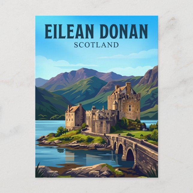 Postal Castillo de Eilean Donan Escocia (Anverso)