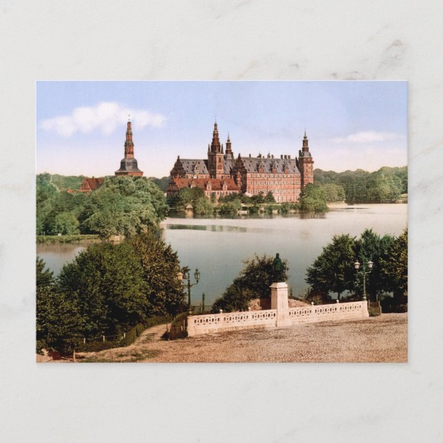 Postal Castillo de Fredriksborg Copenhague Dinamarca (Anverso)