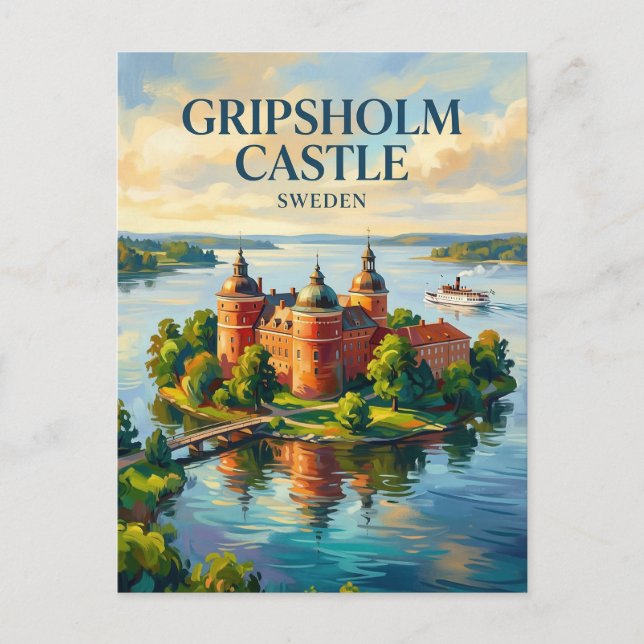 Postal Castillo de Gripsholm Suecia (Anverso)