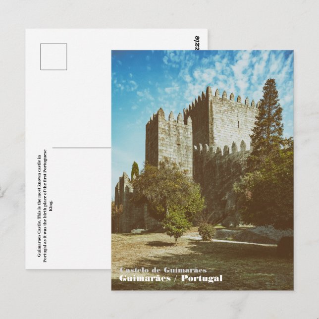 Postal Castillo de Guimaraes. (Anverso / Reverso)