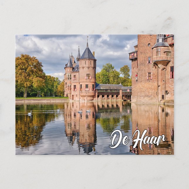 Postal Castillo De Haar, Utrecht, Países Bajos (Anverso)