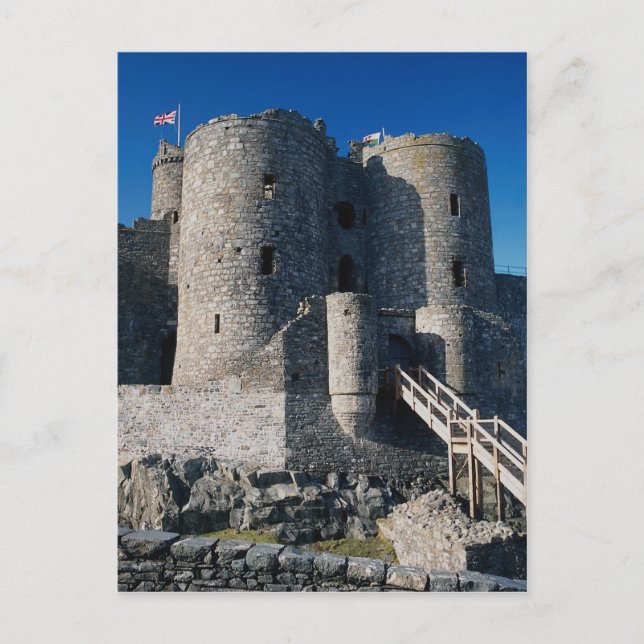 Postal Castillo de Harlech, puerta exterior y puerta de e (Anverso)
