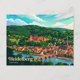 Postal Castillo de Heidelberg Alemania