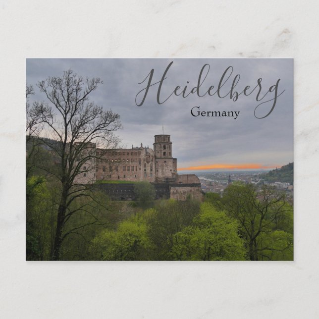 Postal Castillo de Heidelberg Alemania (Anverso)