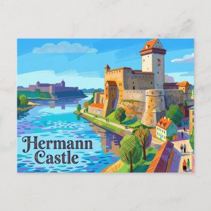 Postal Castillo de Hermann Estonia