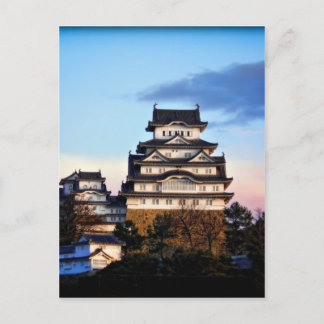 Postal Castillo de Himeji al amanecer