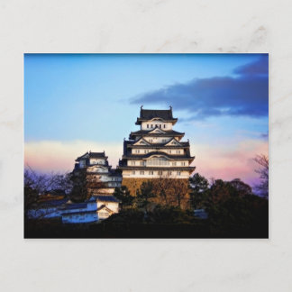 Postal Castillo de Himeji al amanecer