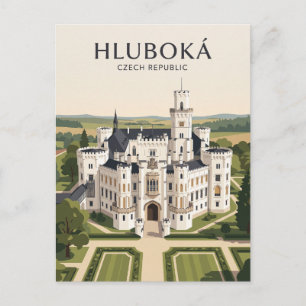 Postal Castillo de Hluboká República Checa