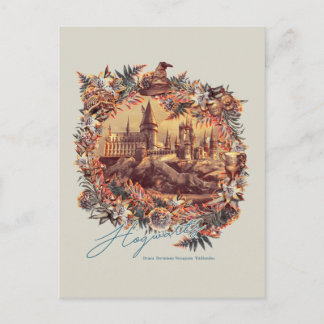Postal CASTILLO DE HOGWARTS™ Gráfico floral