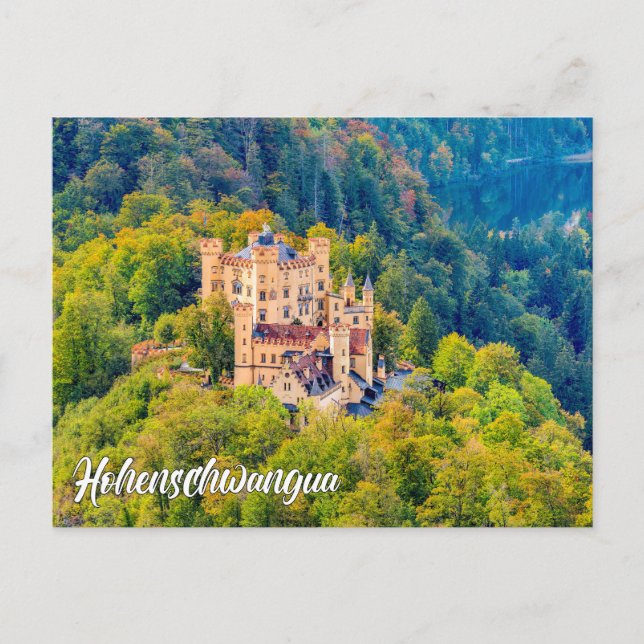 Postal Castillo de Hohenschwangau, Alemania (Anverso)