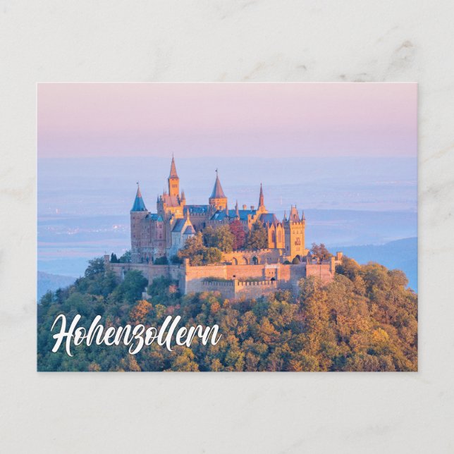 Postal Castillo de Hohenzollern, Alemania (Anverso)