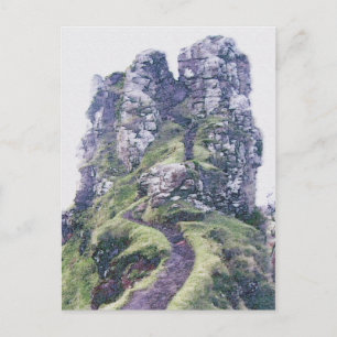 Postal Castillo de Ilustracion digital Faerie Glen - Esco