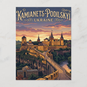 Postal Castillo de Kamianets-Podilskyi Ucrania