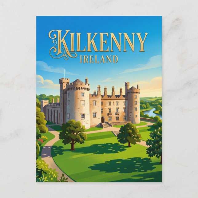 Postal Castillo de Kilkenny Irlanda (Anverso)