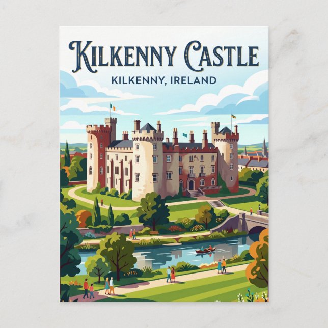 Postal Castillo de Kilkenny Irlanda (Anverso)