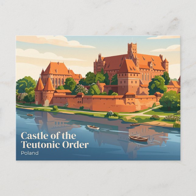 Postal Castillo de la Orden Teutónica, Malbork, Polonia (Anverso)