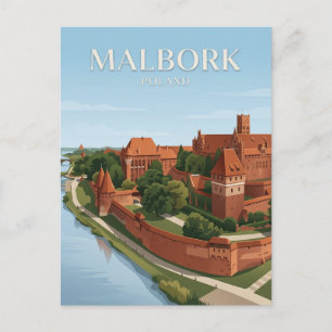 Postal Castillo de la Orden Teutónica Polonia