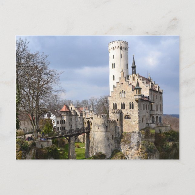 Postal Castillo de Lichtenstein Alemania (Anverso)