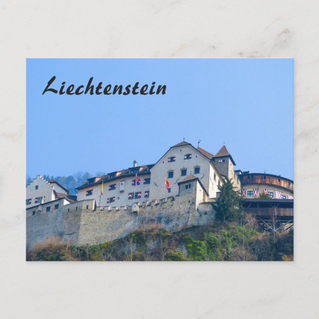 Postal Castillo de Liechtenstein en Vaduz (Anverso)