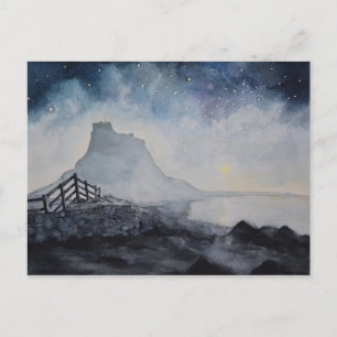 Postal Castillo de Lindisfarne por Moonlight.JPG
